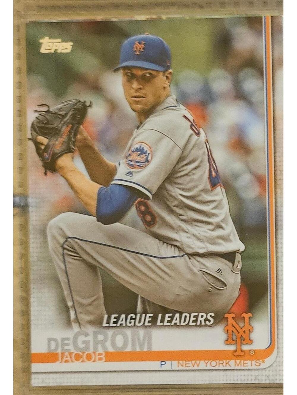 Jacob DeGrom 2019 Topps League Leaders ERA Base Card #18 New York Mets